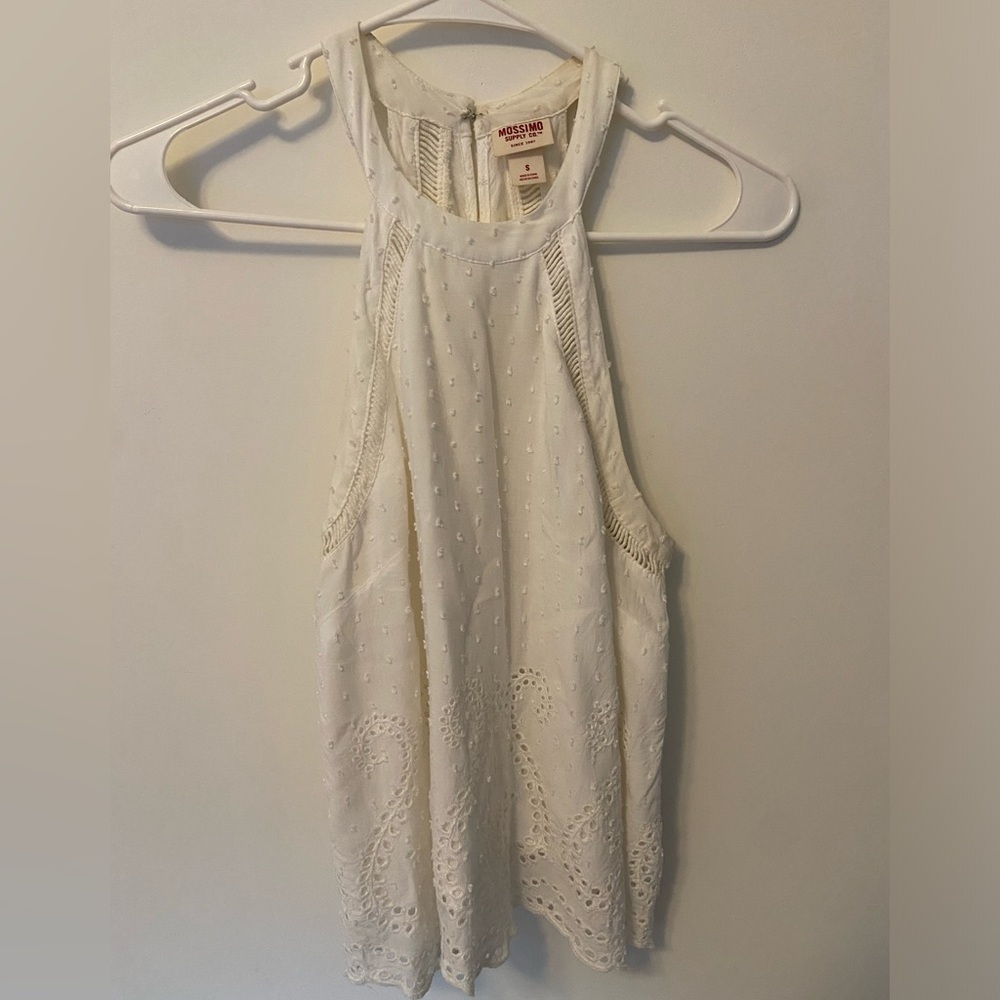 White eyelet blouse